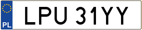 Trailer License Plate